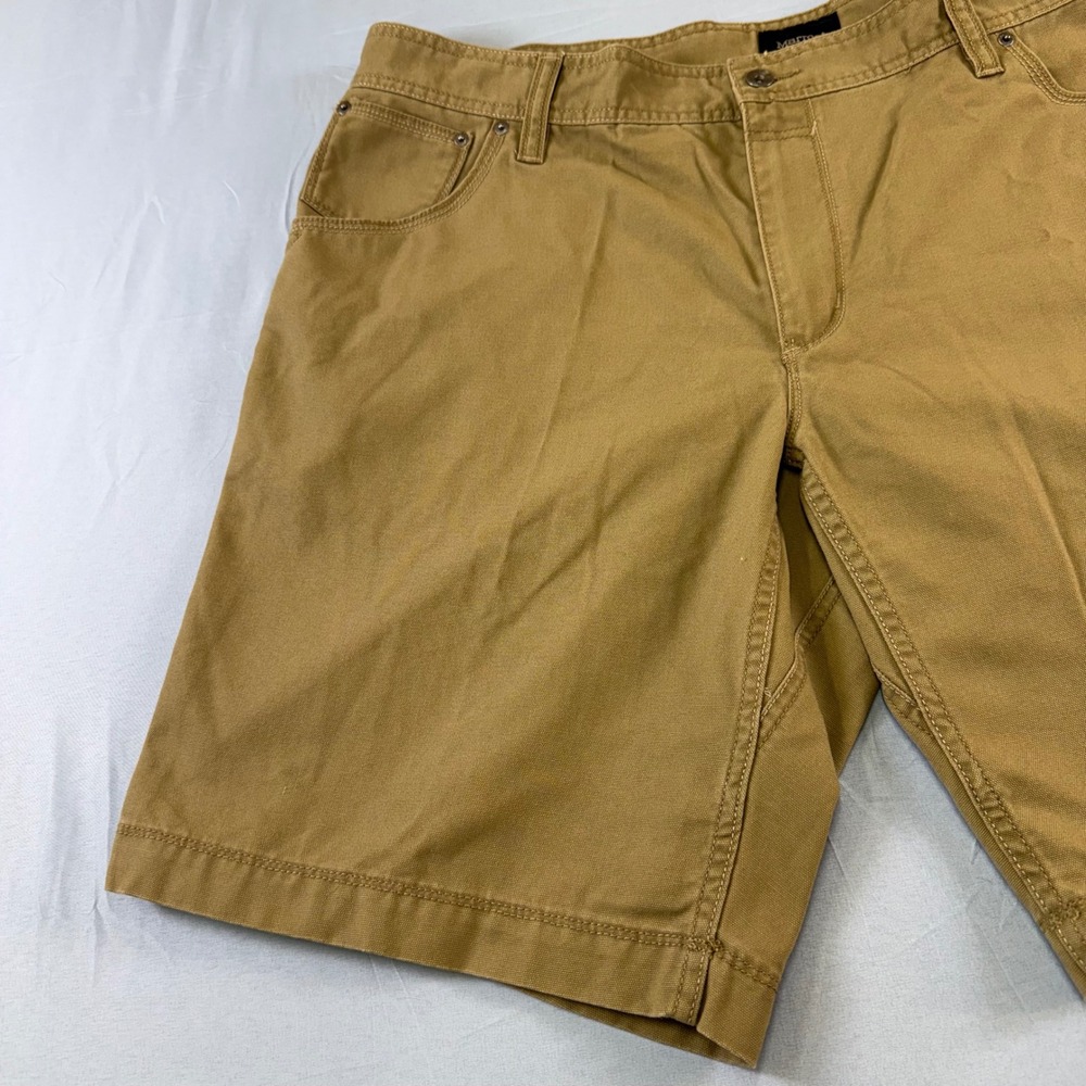 Marmot Mens Tan Canvas Work Carpenter Shorts Size 40 Brown Utility Hiking Rugged - Picture 2 of 16